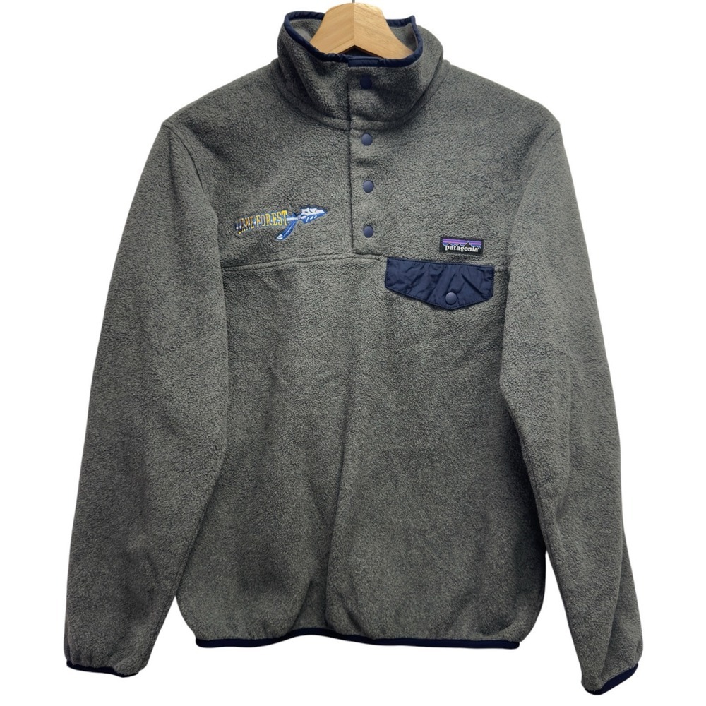 Patagonia Synchilla Womens Size S Snap T Gray Pullover Fleece Jacket Lake Forest
